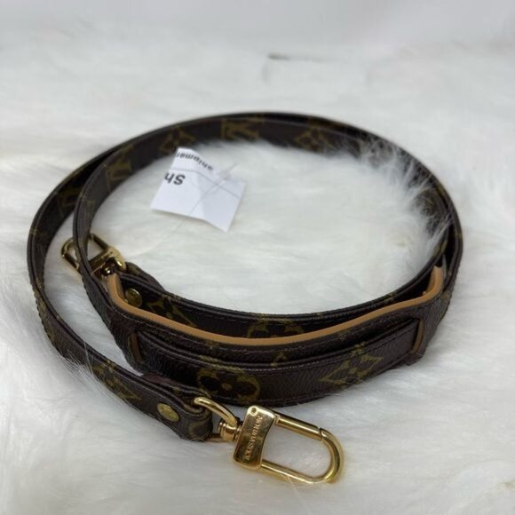 368 Pre Owned Authentic Louis Vuitton Monogram Brown Bag Strap 46" - Picture 2 of 2